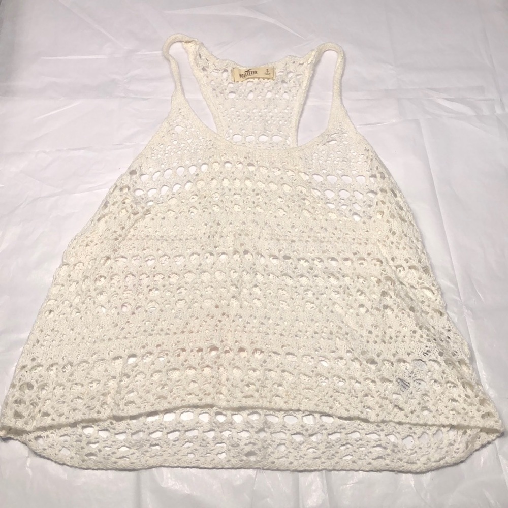 Hollister White Knit Tank Top - Size S